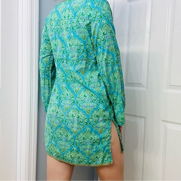 Victoria’s Secret Coverup Mini Dress Boho Summer Tropical Beach Vacation Small - Picture 2 of 7